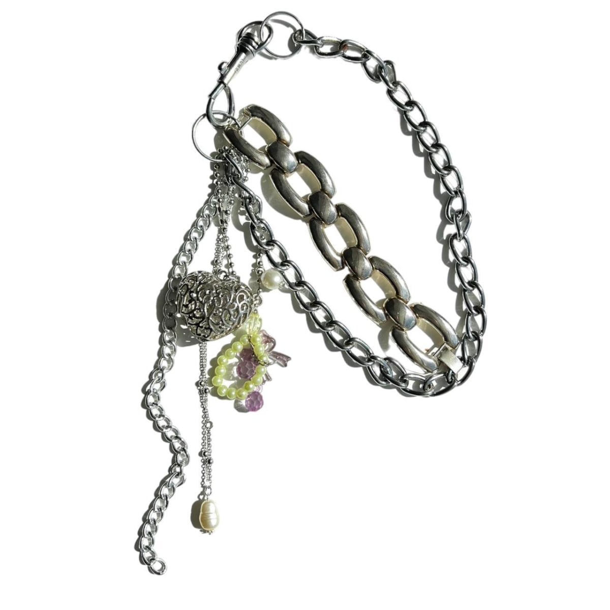 Chunky Silver Chain Necklace — handmade statement jewellery, Baby Toefu