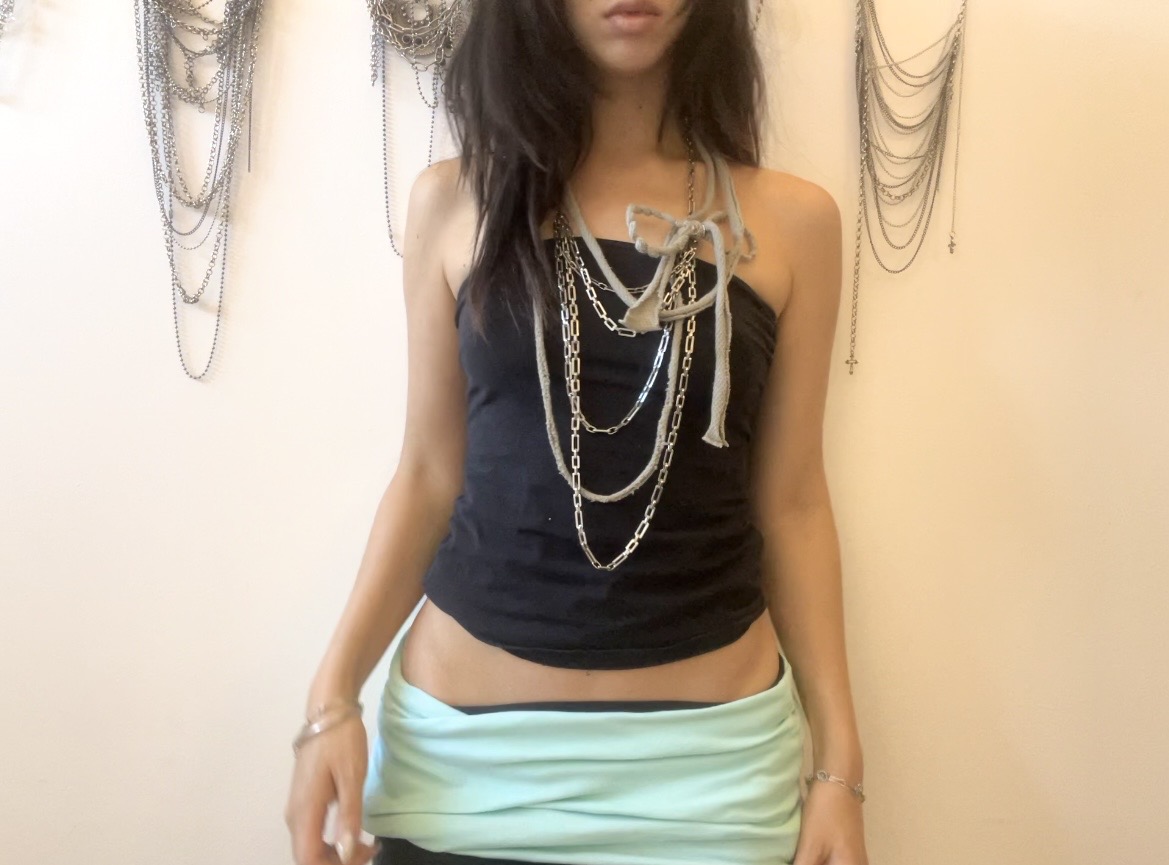 Statement bow and chains! — handmade statement jewellery, Baby Toefu