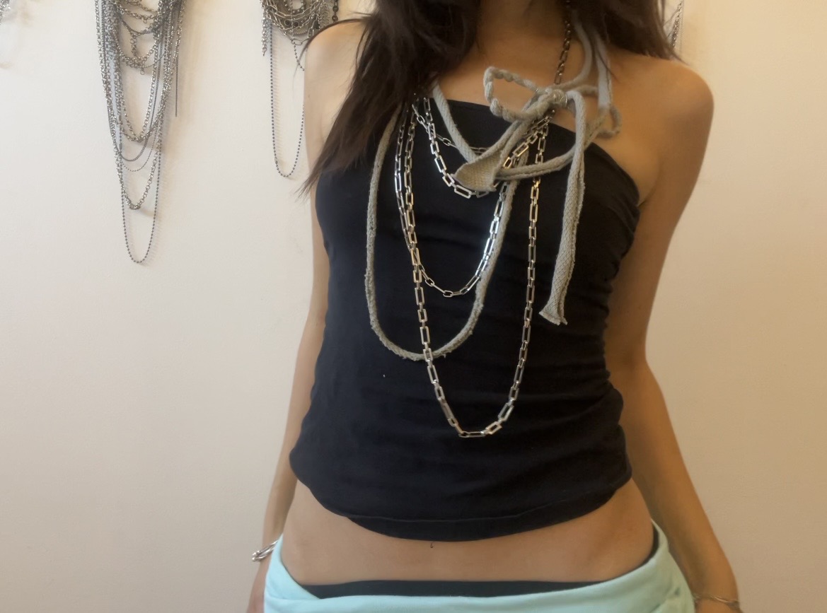 Statement bow and chains! — handmade statement jewellery, Baby Toefu