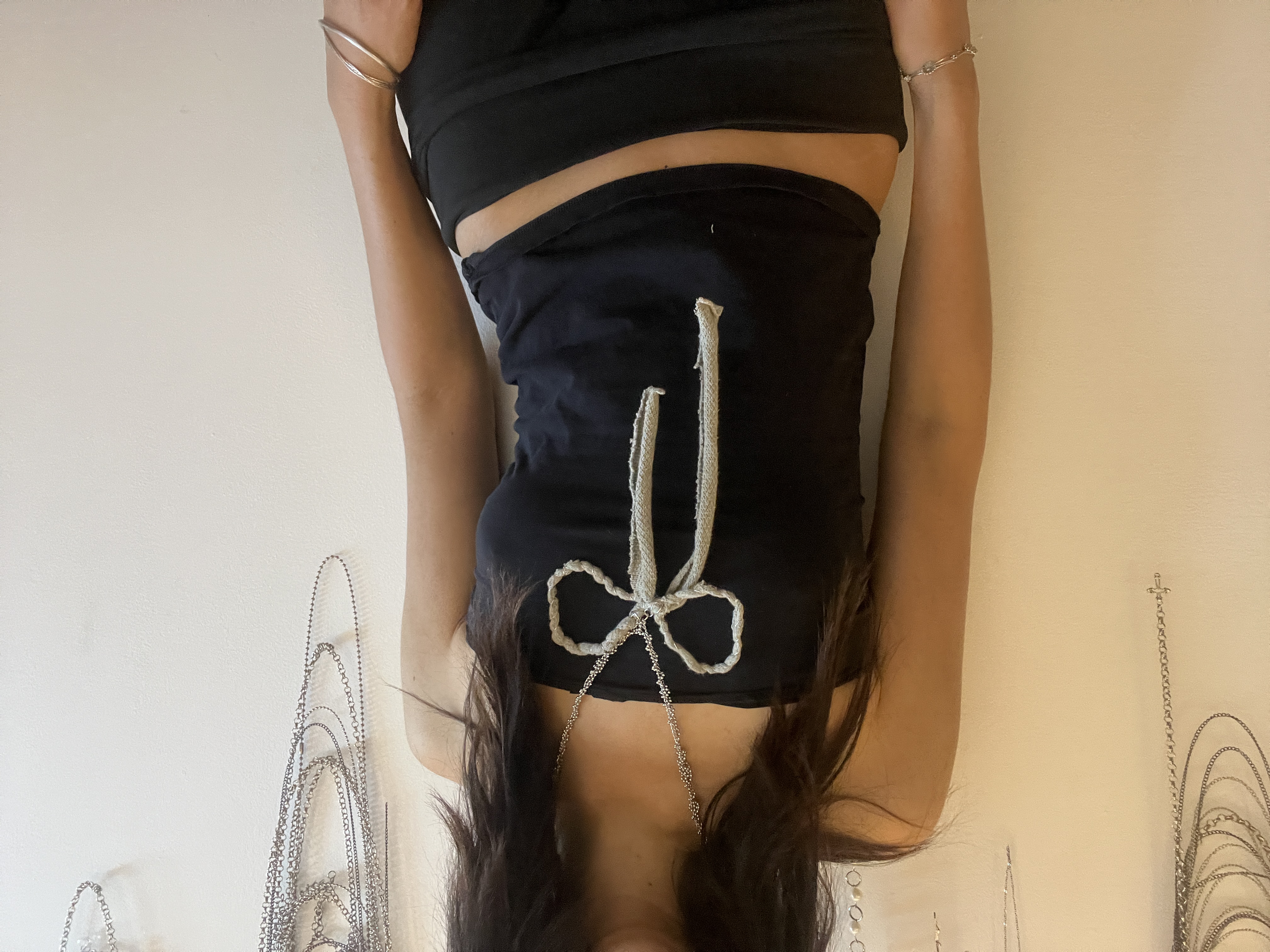 Long bow — handmade statement jewellery, Baby Toefu